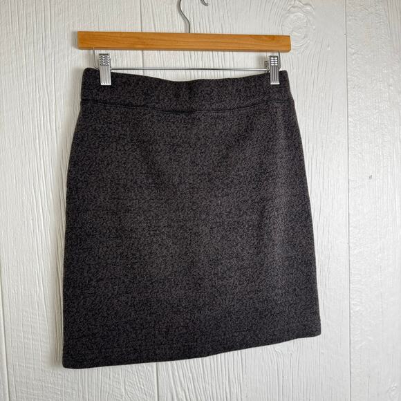 Woolrich Pull On Sweater Skirt Size Small Sporty Heathered Brown Black 18" Long - Picture 10 of 11